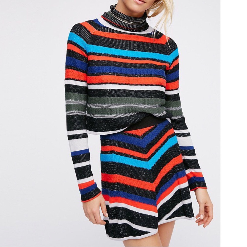 Free People What A Flirt Sweater & Skirt Set